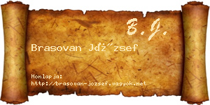 Brasovan József névjegykártya